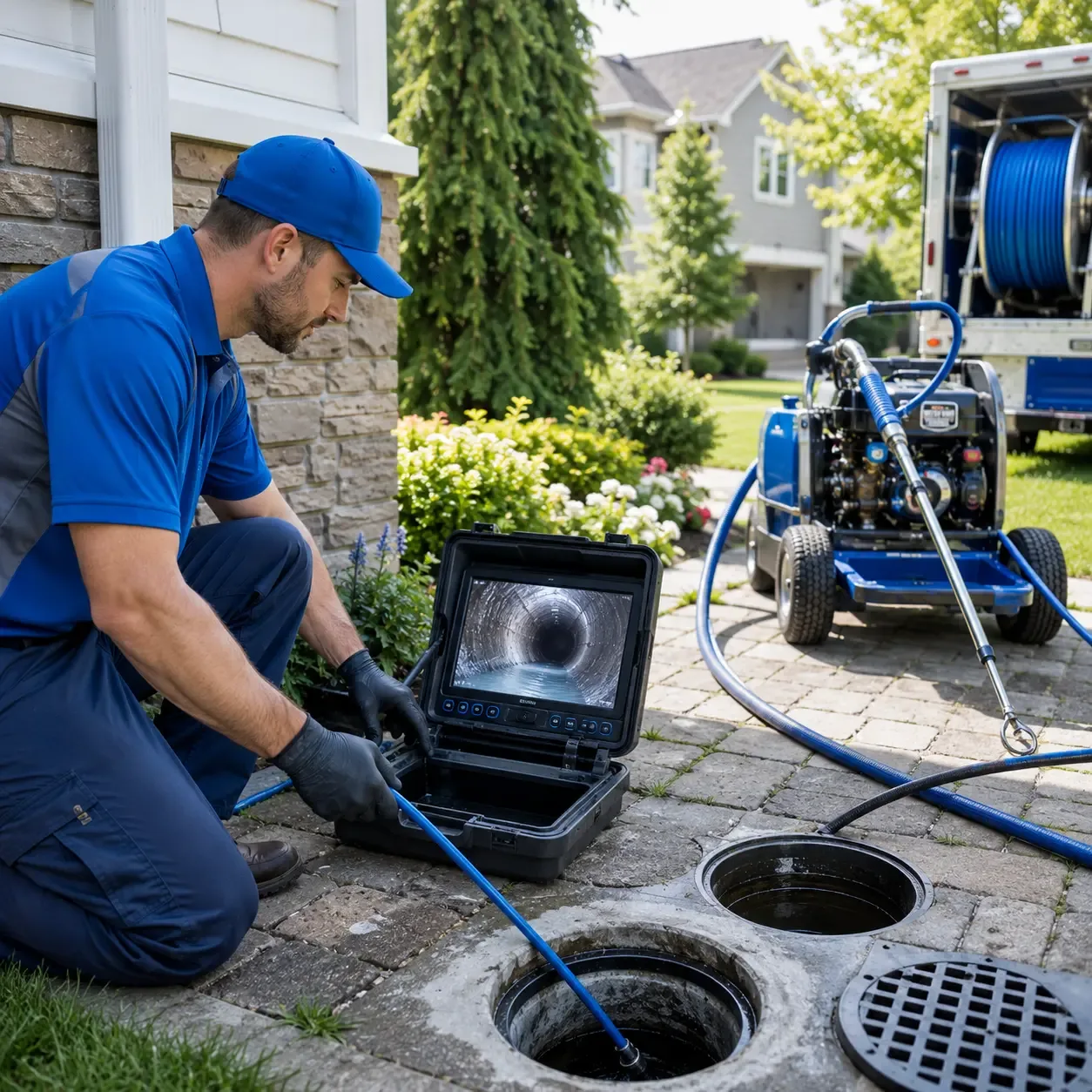 Outdoor drain cleaning professionals serving Germantown, IL
