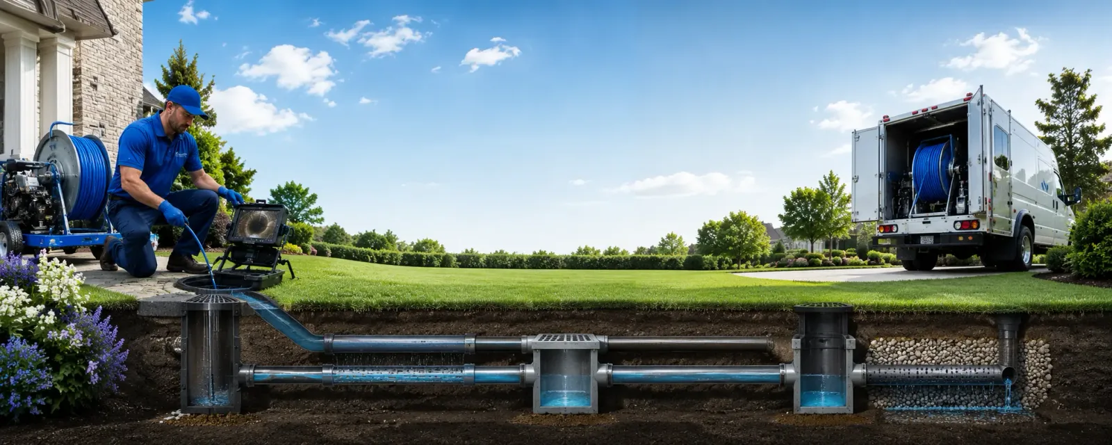Outdoor drain cleaning information for Germantown, IL